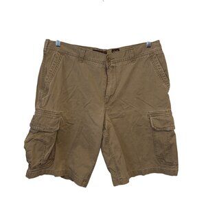 Old Navy Mens 38 Khaki Cargo Shorts With Pockets 100% Cotton Casual Outdoor Wear
